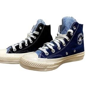 Converse Chuck 70 Hi-Tops Tri-Panel Denim Classic Sneakers, US Sz Men 5, Women 7